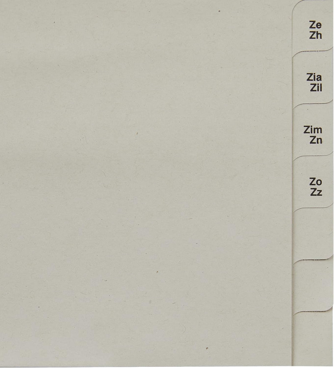 Leitz Register, Trennblätter mit Taben und alphabetischem Aufdruck A-Z für 75 Ordner, Halbe Höhe und