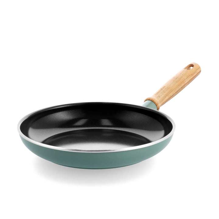 GreenPan Mayflower Gesunde Keramische Antihaft-Bratpfanne 24 cm, Vintage-Holzgriff, PFAS-frei, Induk