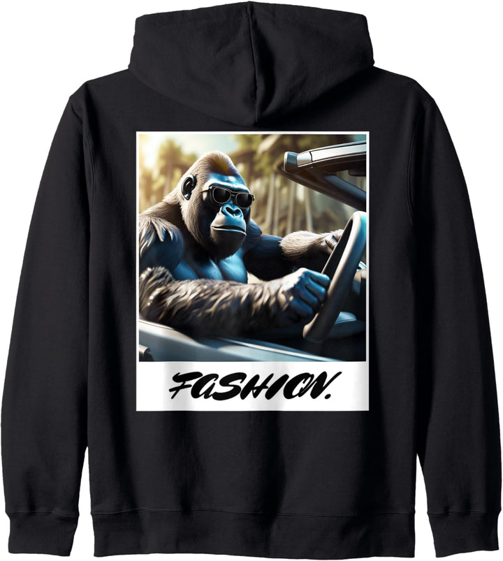 Cooler Gorilla mit Sonnenbrille für Freizeit, Training, Gym Kapuzenjacke