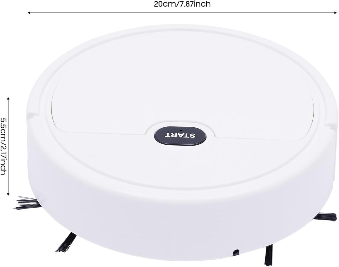 Saugroboter Mini, 3-in-1 Staubsauger Roboter mit 500Pa, Weiss