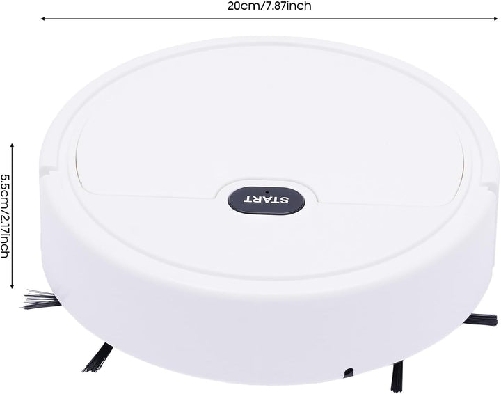 Saugroboter Mini, 3-in-1 Staubsauger Roboter mit 500Pa, Weiss