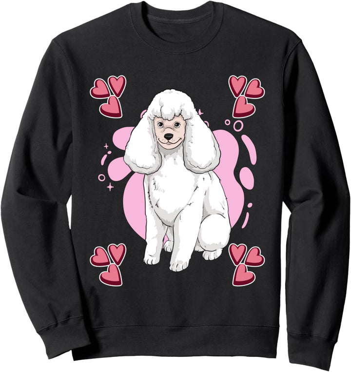 Damen Pudel Zeichnung Mädchen Pudel Sweatshirt