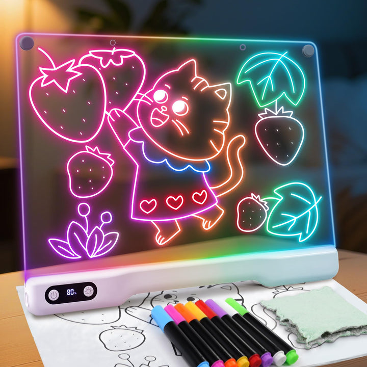 RealPlus LED Zeichenbrett 41cm Wiederaufladbar, 10 Lichtmodi Kindergeschenk