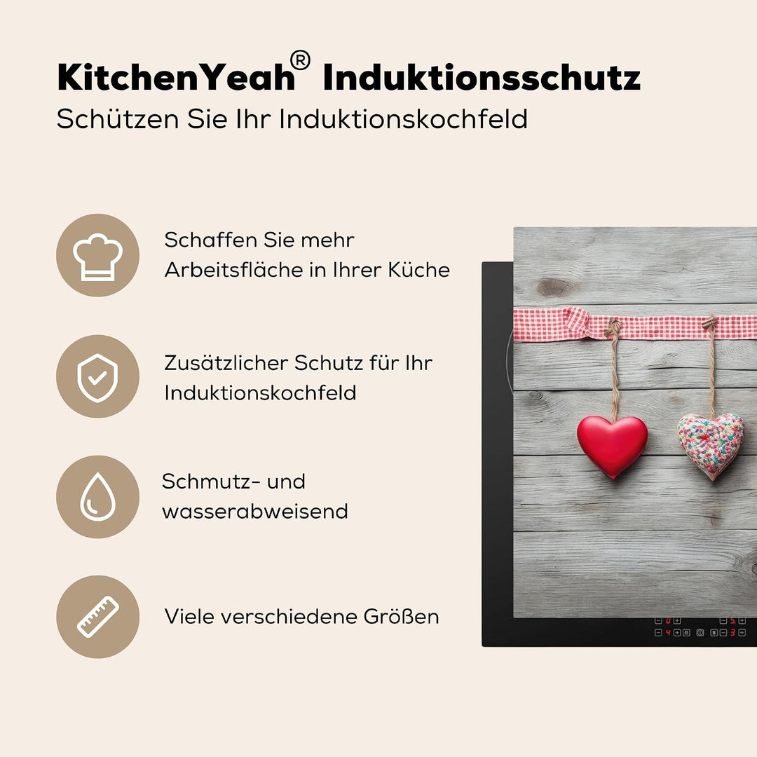 KitchenYeah© Herdabdeckplatte Einteilig Ceranfeld Abdeckplatte für Induktionsschutz Ceranfeldabdecku