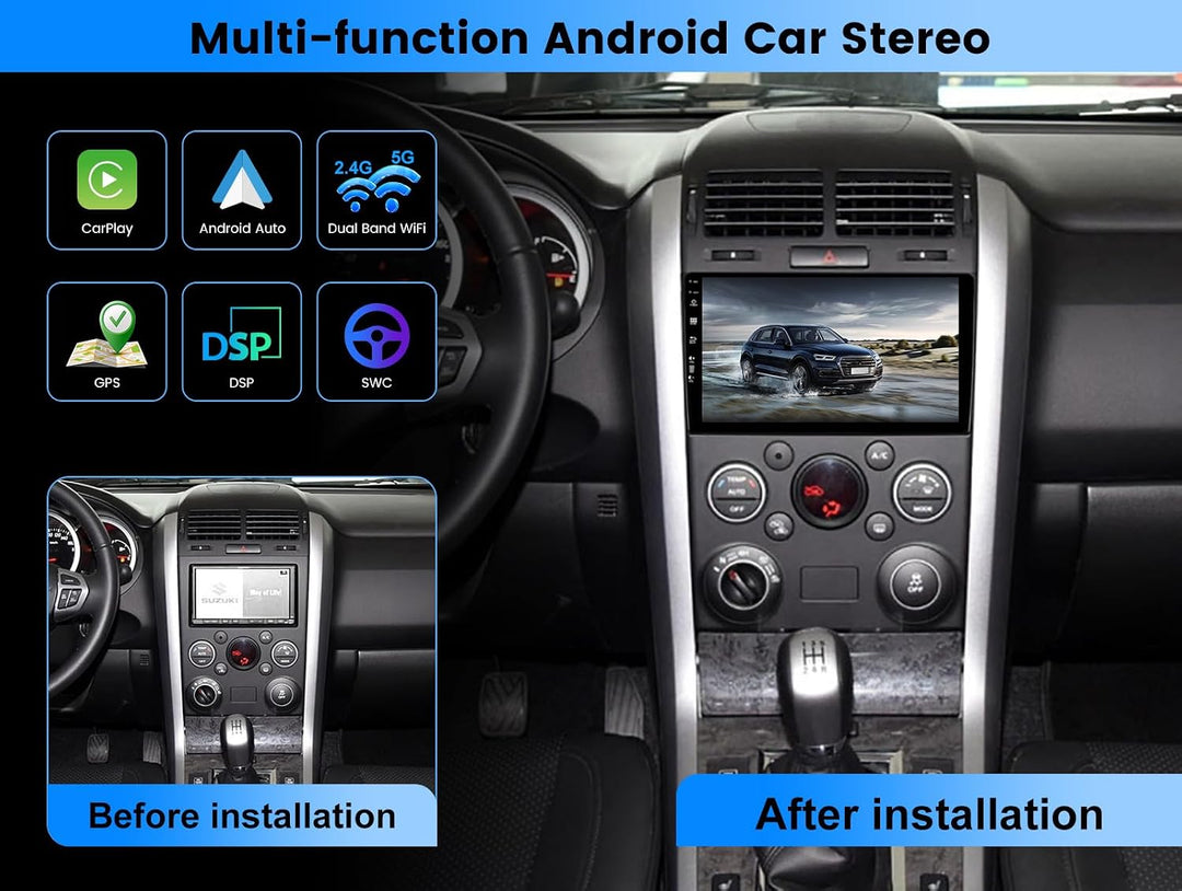 [6G+128G] Android 15 Autoradio Passt für Suzuki Grand Vitara (2005-2015) - Eingebaut DSP/Carplay/And