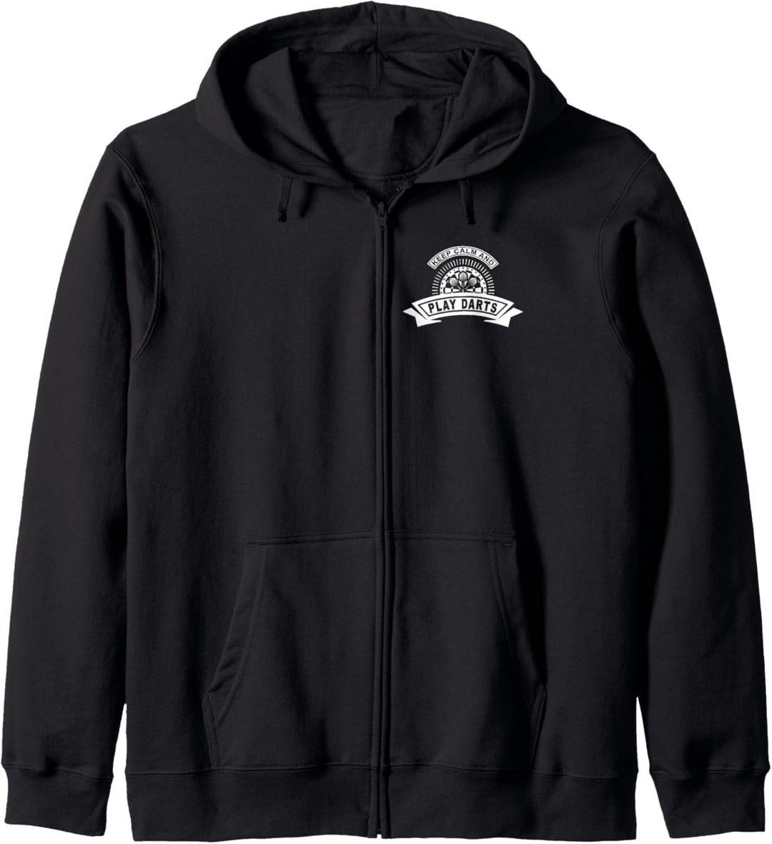 Keep Calm and Play Darts - Dartpfeile mit Dartscheibe Design Kapuzenjacke