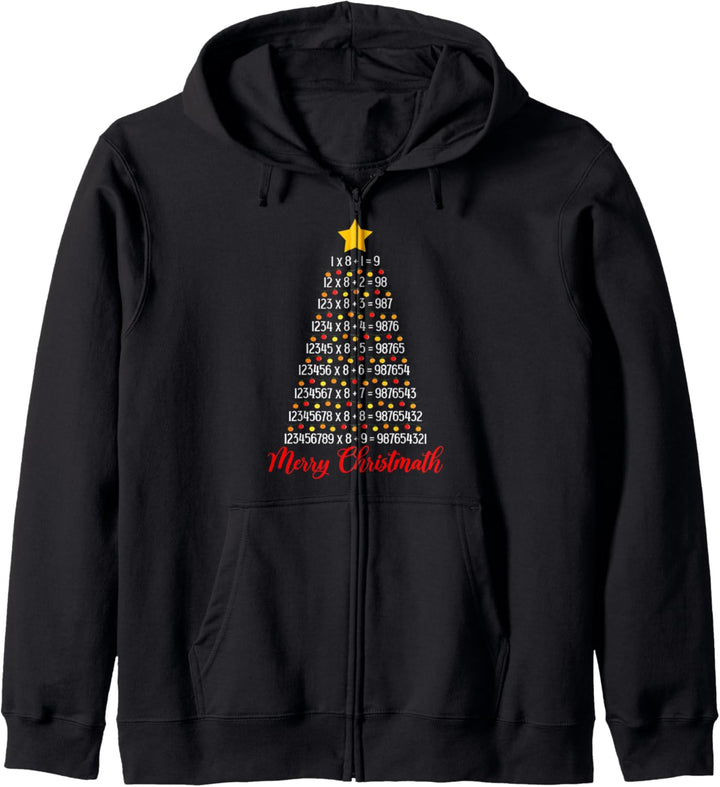 Merry Christmas Tree Math Teacher Xmas Tee Merry Christmath Kapuzenjacke