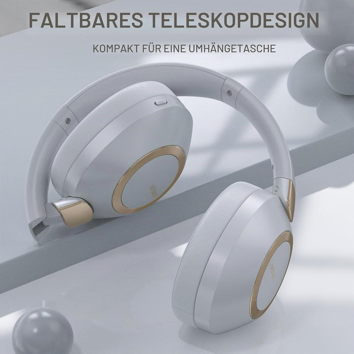 LORELEI B-C6 Kabellose Over-Ear-Kopfhörer, 50H Playtime Faltbare, leichte Bluetooth-Headsets, Tiefe