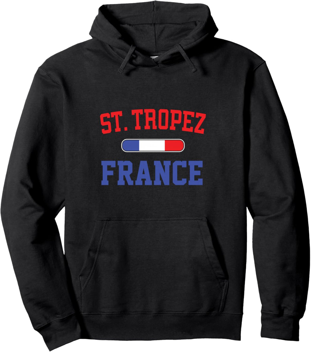 Saint Tropez Frankreich mit französischer Flagge Pullover Hoodie