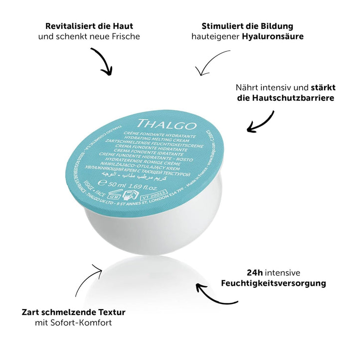 THALGO Source Marine Zartschmelzende Feuchtigkeitscreme Refill, 50 ml Nachfüllkapsel, Nachfüllkapsel
