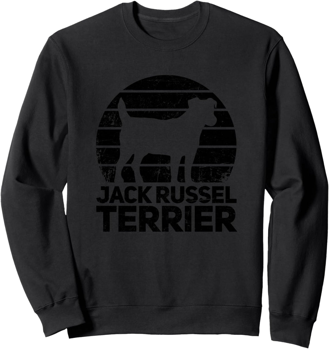 Jack Russel Terrier Retro Gassi Gehen Hundebesitzer Hund Sweatshirt
