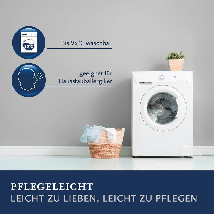 billerbeck Faserkissen | Classic-Clean | 40 x 80 cm | mittlere Stützkraft | bis 95° C waschbar | All