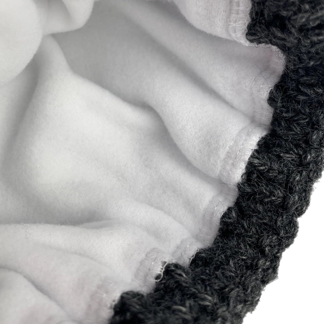 Mütze &amp; Schal Set achti I 2 teilig I Damen Kombi - Beanie mit grossem Bommel und Loop I kuschelig ge