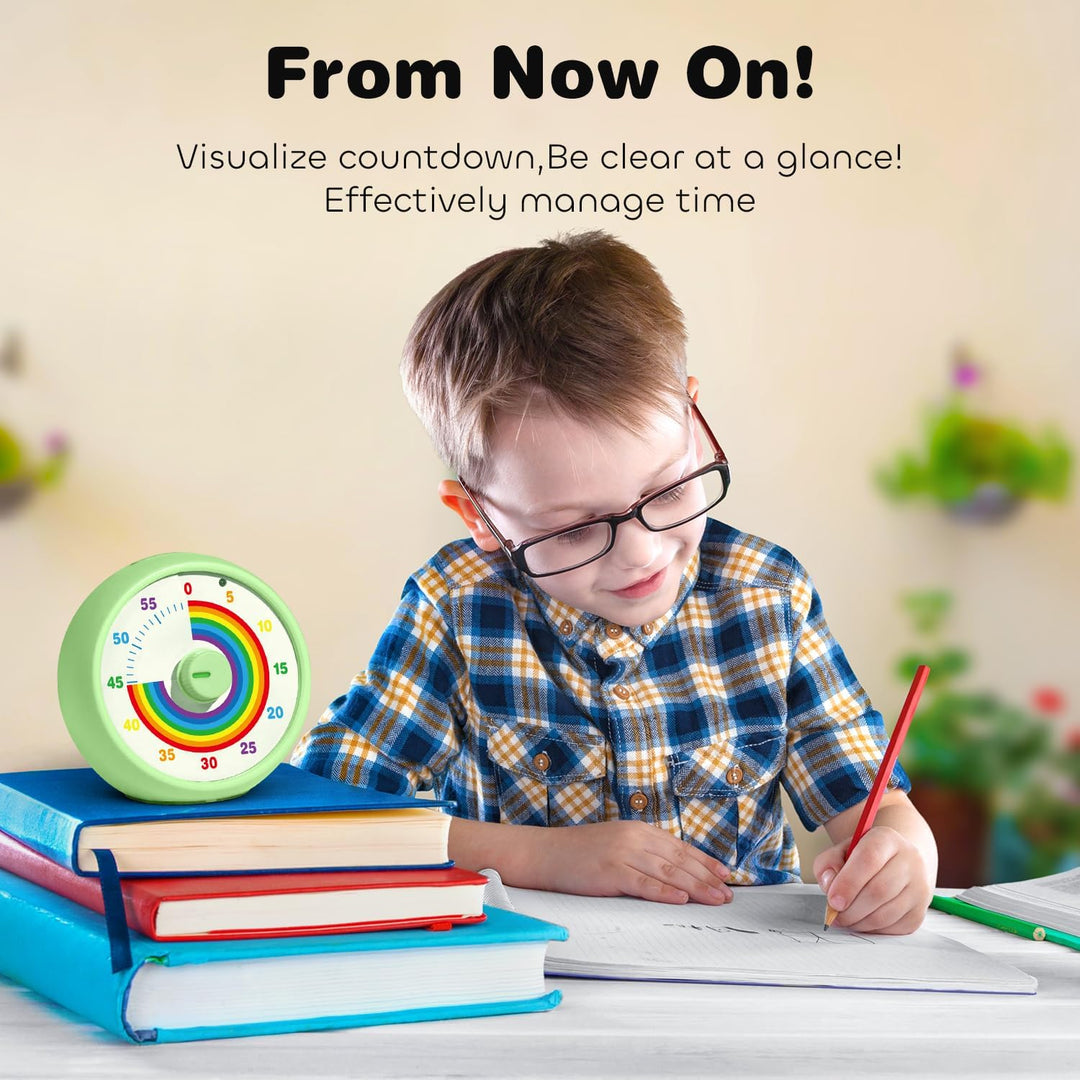 Visueller Timer für Kinder, 60-Minuten Countdown für Klassenzimmer Büro Küche, Schreibtisch Timer Ki