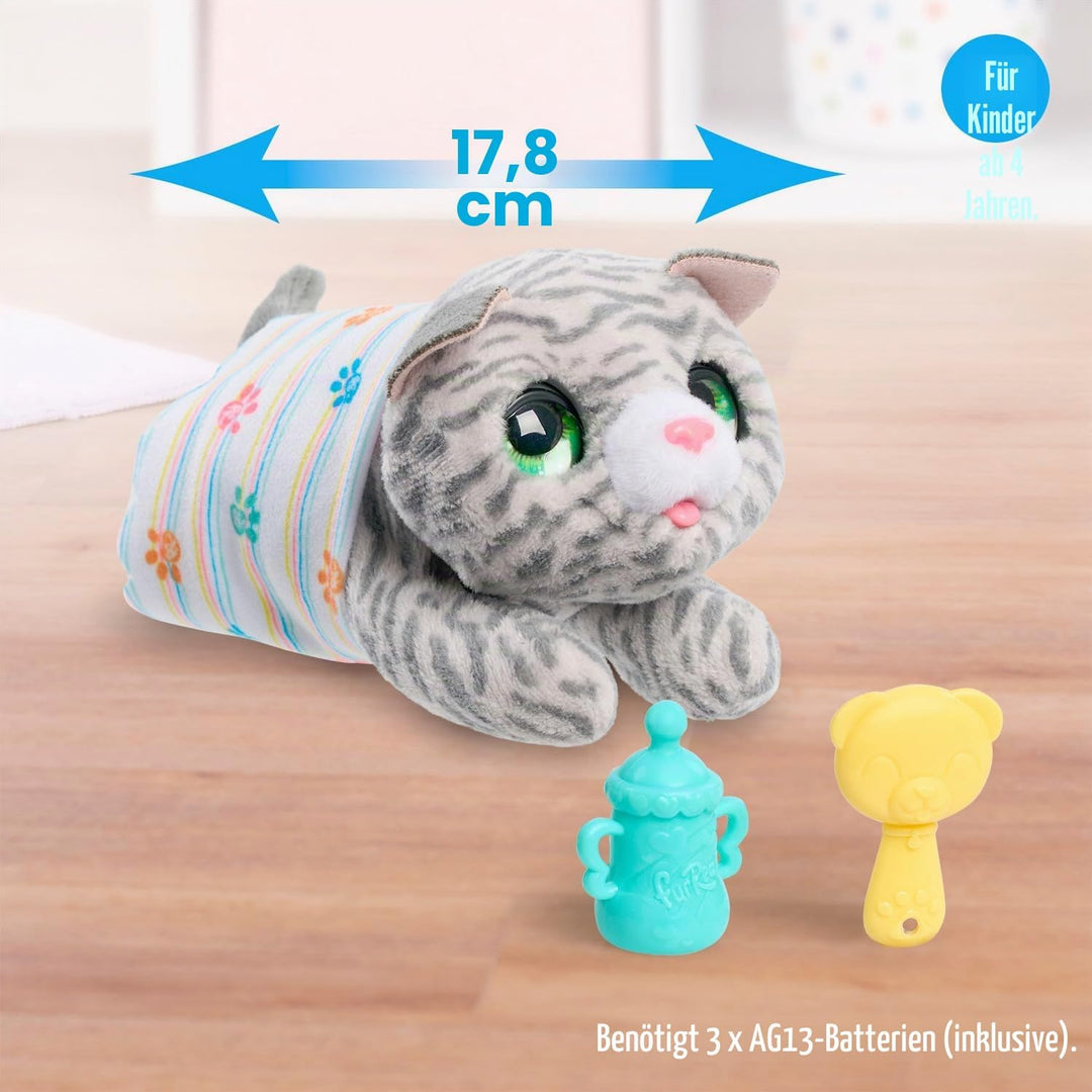 Just Play furReal Newborns Kätzchen, interaktives Haustier, kleines Plüschkätzchen mit Soundeffekten