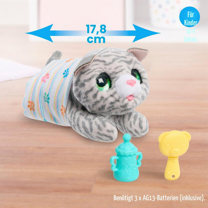 Just Play furReal Newborns Kätzchen, interaktives Haustier, kleines Plüschkätzchen mit Soundeffekten