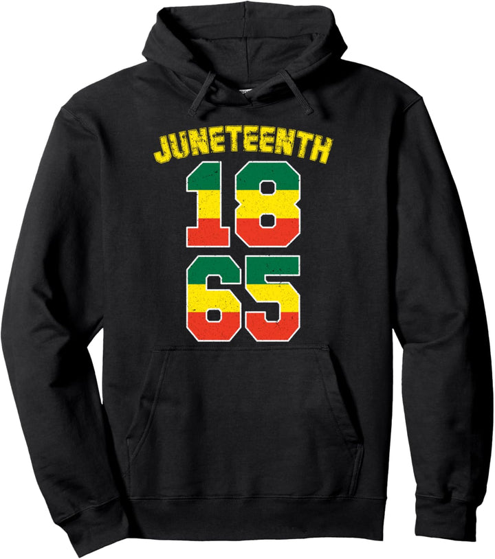 Juneteenth 1865 Ancestors Black Pride African American Afro Pullover Hoodie