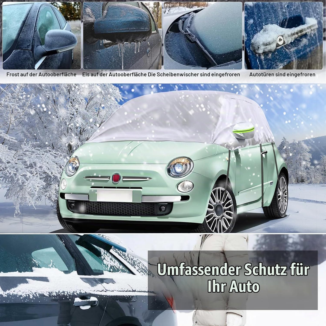 Opaltool Halbgarage für 2017-2023 VW T-ROC, Silberne Massgeschneidertes Autogarage Softtop Halbabdec