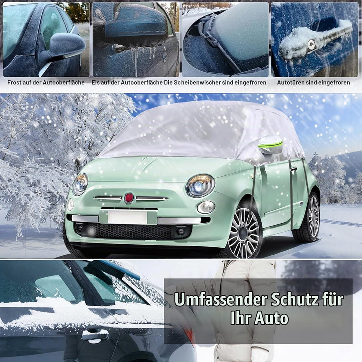 Opaltool Halbgarage für 2017-2023 VW T-ROC, Silberne Massgeschneidertes Autogarage Softtop Halbabdec