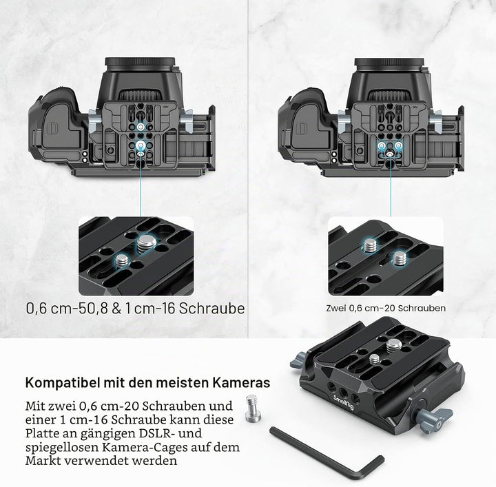 SMALLRIG Universal LWS Baseplate mit Dual 15mm Rod Clamp - 3357