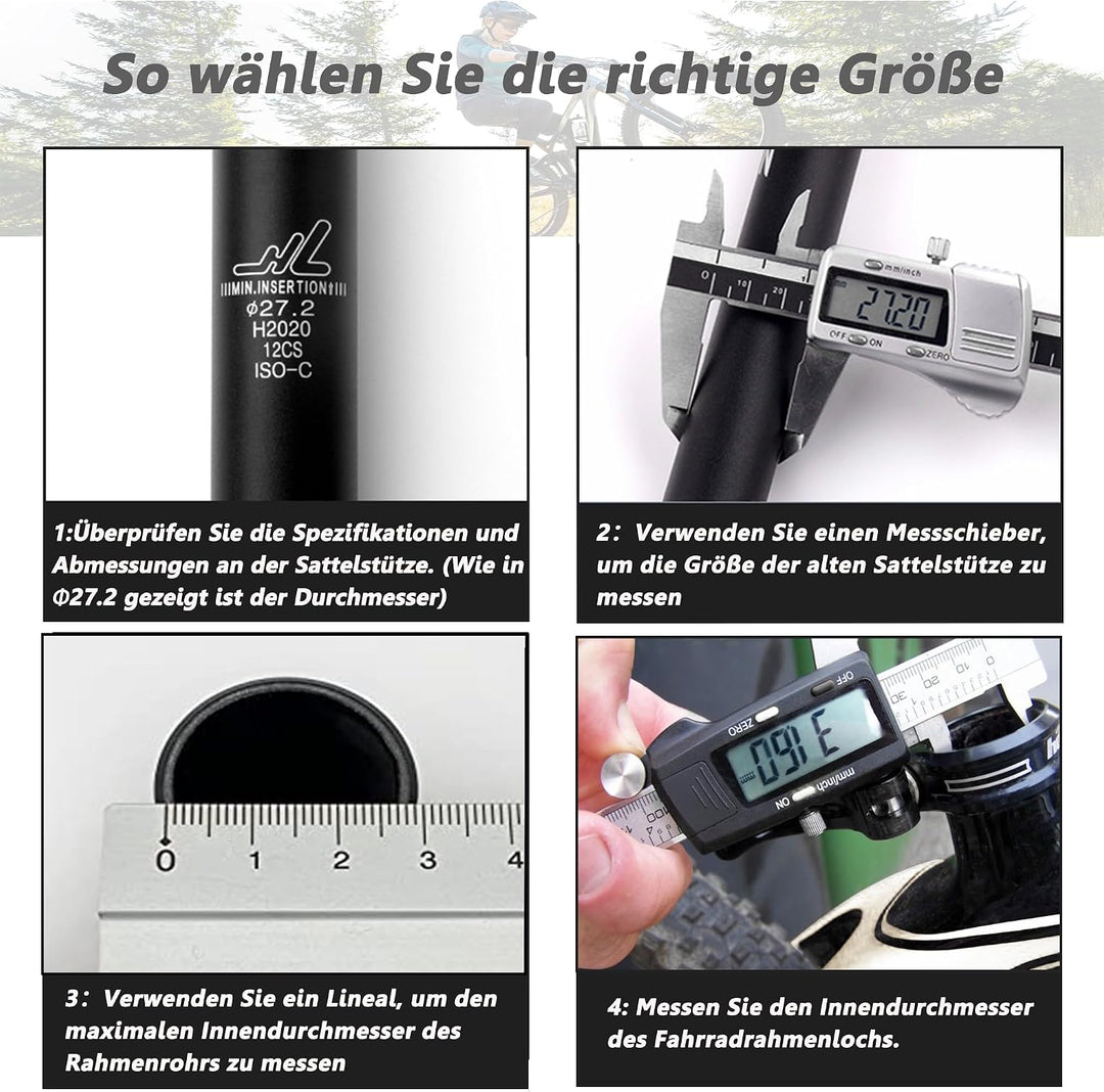 JaneEyre Federsattelstütze hochwertigem Fahrrad Sattelstütze, Durchmesser 27,2, 30,8 oder 31,6 mm，Sa