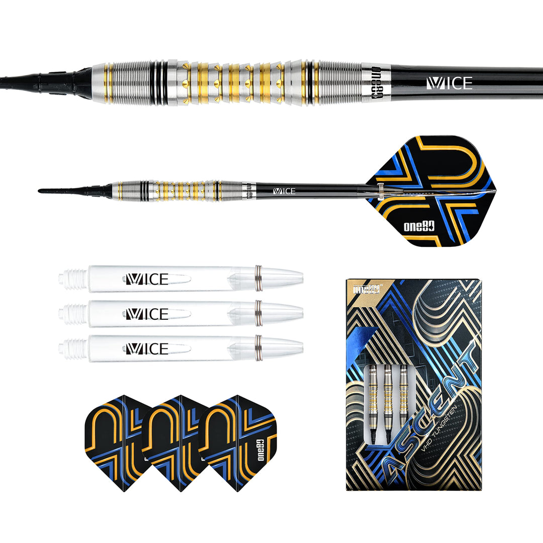 ONE80 Soft Dart Ascent 90% Tungsten Softtip Dart Softdart 3 Dartpfeile Set 20 Gramm 04, 20 Gramm 04