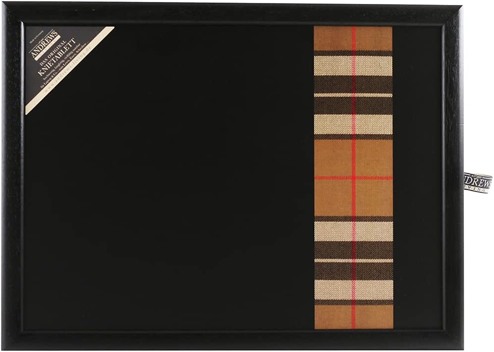 Andrews Living Kariertes Knietablett: Stripe-Schottenkaro (Thomson Camel)