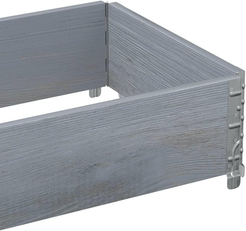 vidaXL Paletten Aufsatzrahmen, Palettenrahmen Hochbeet, Holzrahmen Stapelbar Faltbar, Stapelrahmen G