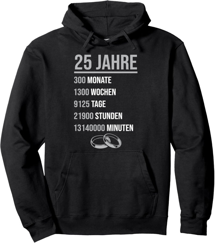 Hochzeitstag Jubiläum Silberhochzeit Deko Ehepaar Pullover Hoodie