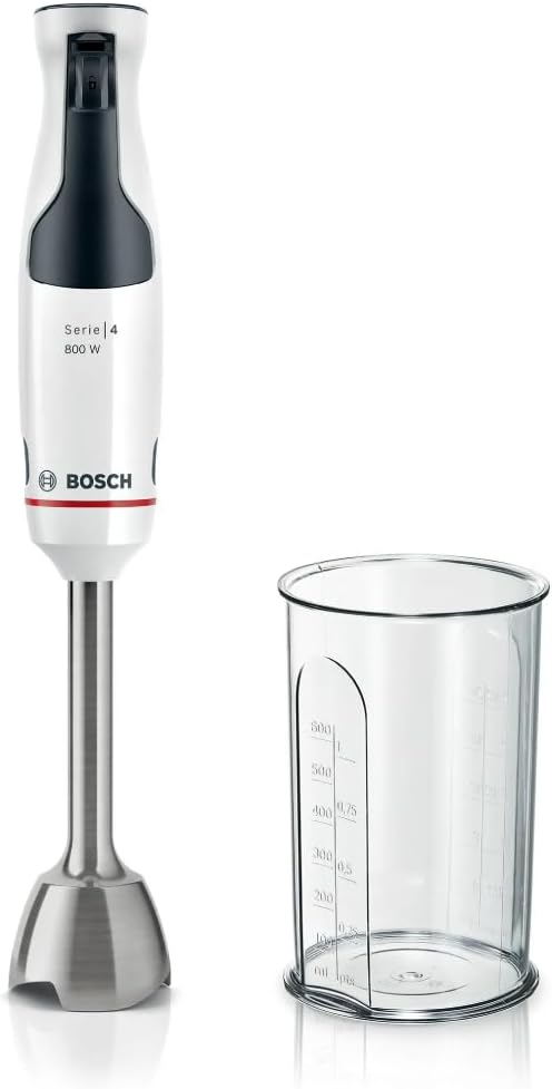 Mixeur Plongeant Bosch MSM4W410 ErgoMaster Moteur 800 W - 4 Lamellen QuattroBlade - Levier Vitesses