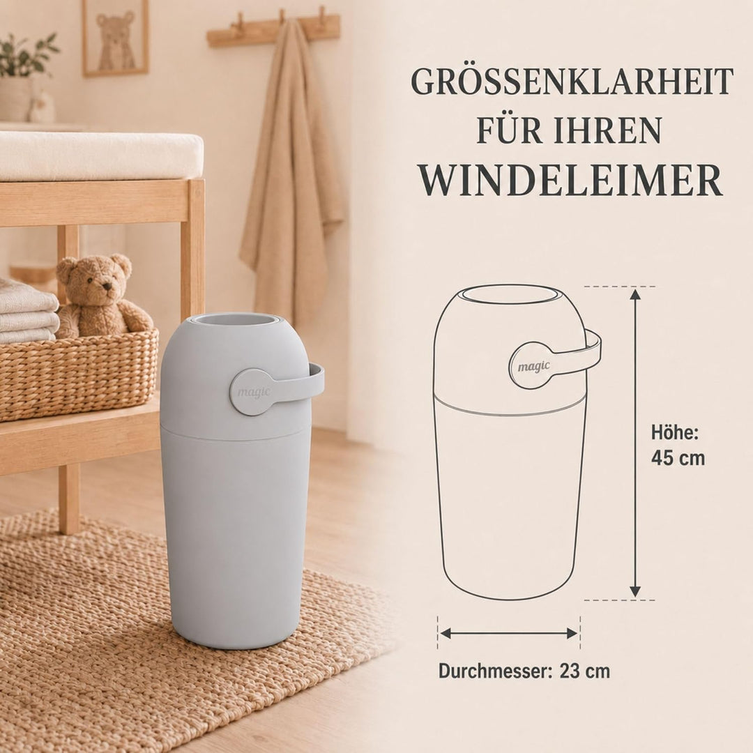 Set Magic Windeleimer Majestic &amp; Windel Blaubär Concrete, Concrete
