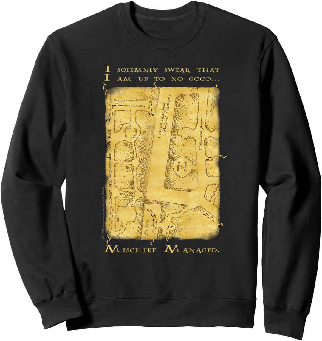 Harry Potter Marauders Map Interior Words Sweatshirt