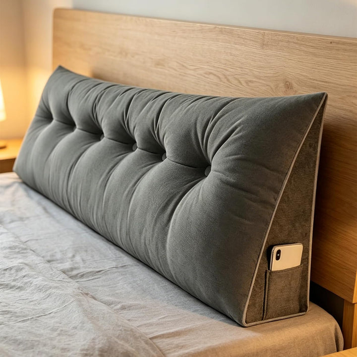 Rückenkissen 160 cm Breit - Lesekissen für Bett und Sofa Keilkissen Rückenpolster Kissen mit Waschba