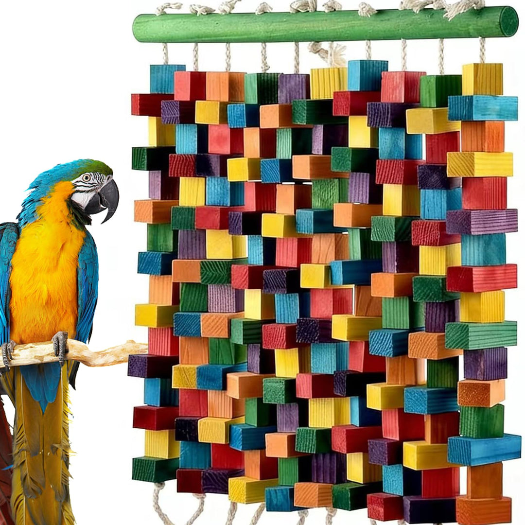 Extra grosses Vogelpapageien-Kauspielzeug, Papageienspielzeug für Käfig, C, C