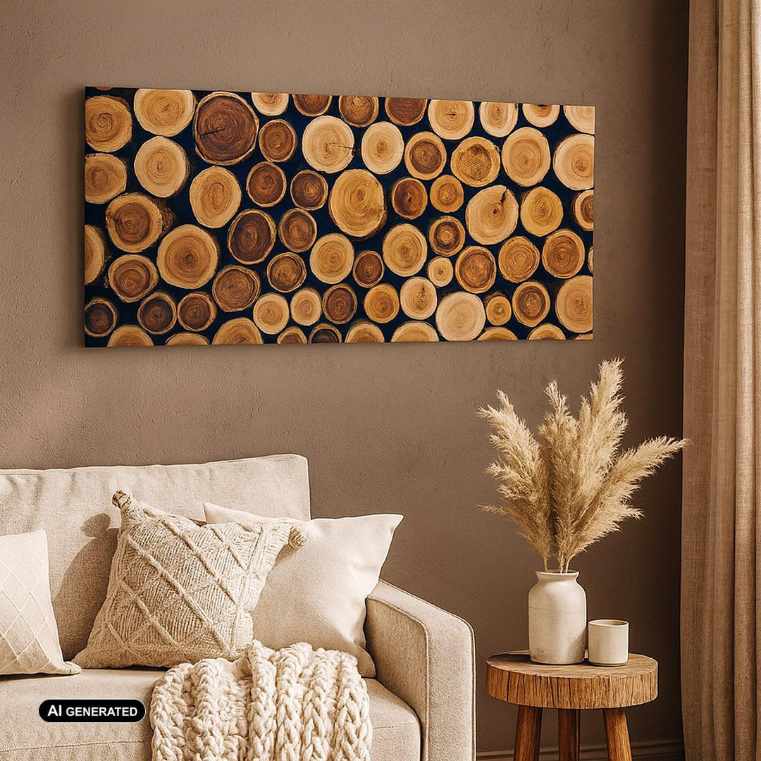 Wandbilder Dekoration Wohnzimmer Knoten Baum Stamm Panorama Bilder auf Leinwand 120x50cm Leinwandbil