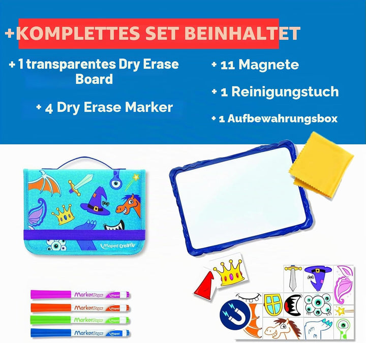 Maped 969311 CREATIV - Magnetische Tafel Travel Board Travel Board Prinzessinnen und Ritter, Travel