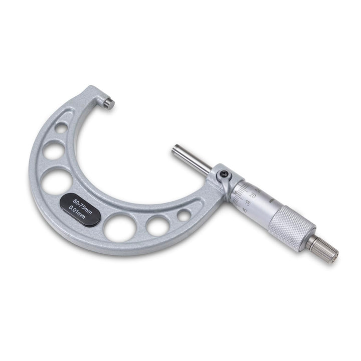 PROFESSIONELLER MIKROMETER 50-75 mm, Zentesimalmikrometer, Industrielle Präzision mit Aluminiumlegie