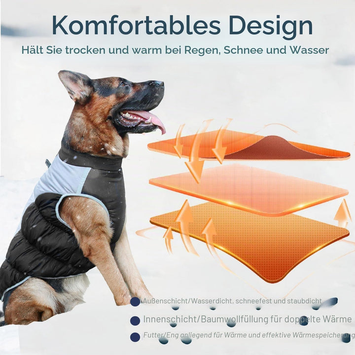 Wintermantel Hundemantel Gross Hund, Hundemantel Winter Rollkragen Warme Reflektierende,Haustier Ski