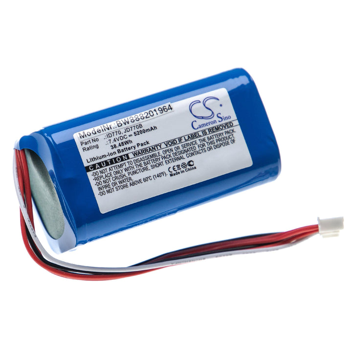 vhbw Akku Ersatz für Sony ID770, JD770B für Lautsprecher Boxen Speaker (5200mAh, 7,4V, Li-Ion)