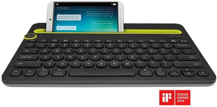 Logitech K480 Kabellose Multi-Device Tastatur für Windows, macOS, iPadOS, Android oder Chrome OS, Bl