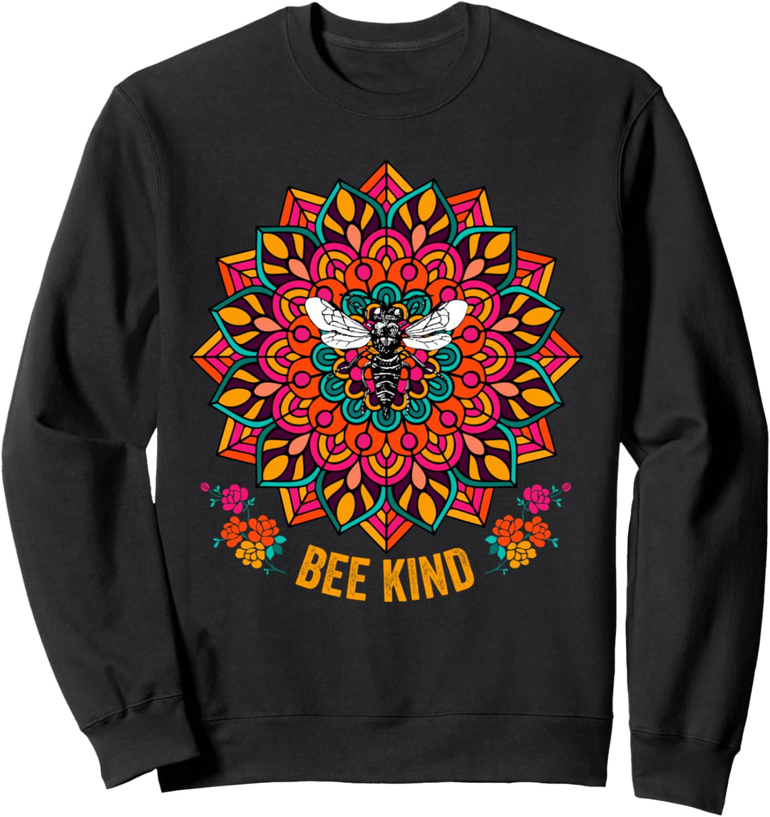 Biene Art Spread Freundlichkeit Positivität Glück Blume Sweatshirt
