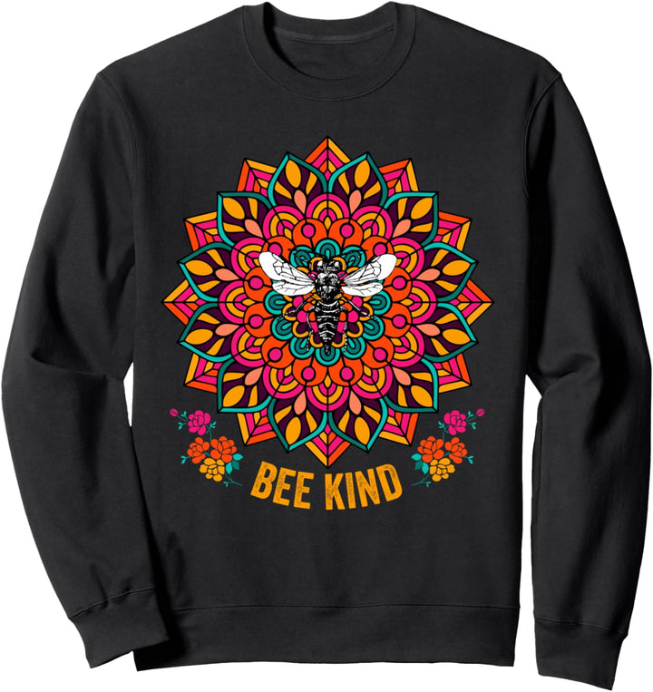 Biene Art Spread Freundlichkeit Positivität Glück Blume Sweatshirt