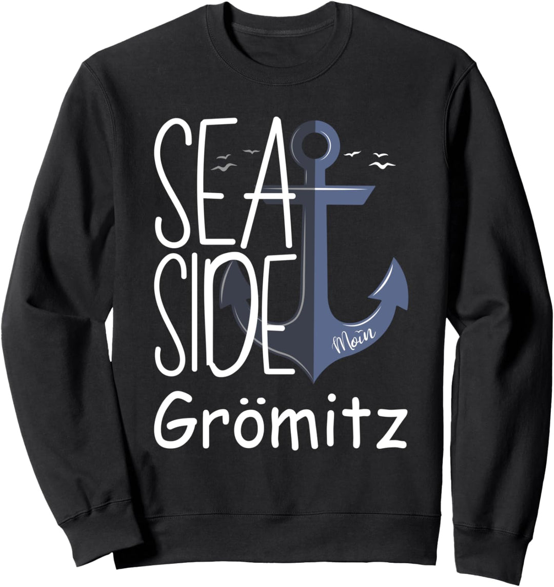 Grömitz mit Anker Meer Ostsee Urlaub Ostseeküste Sweatshirt