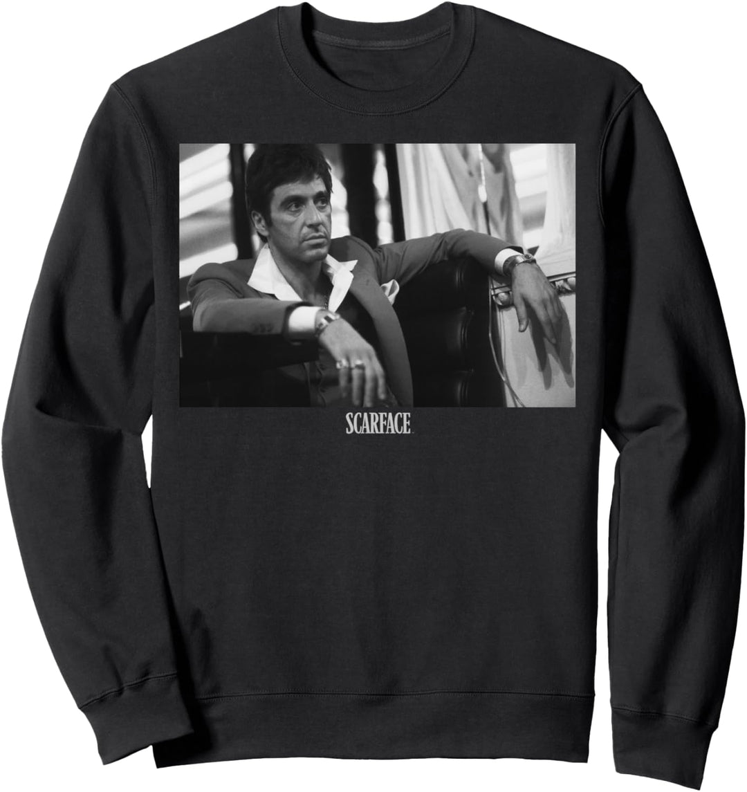 Scarface Tony Montana Sitting Portrait Logo Sweatshirt