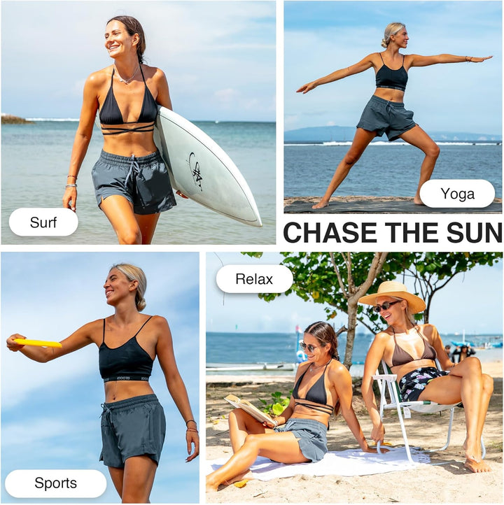 Kanu Surf Damen Boardshorts 38 Darren Dunkelgrau Einfarbig, 38 Darren Dunkelgrau Einfarbig
