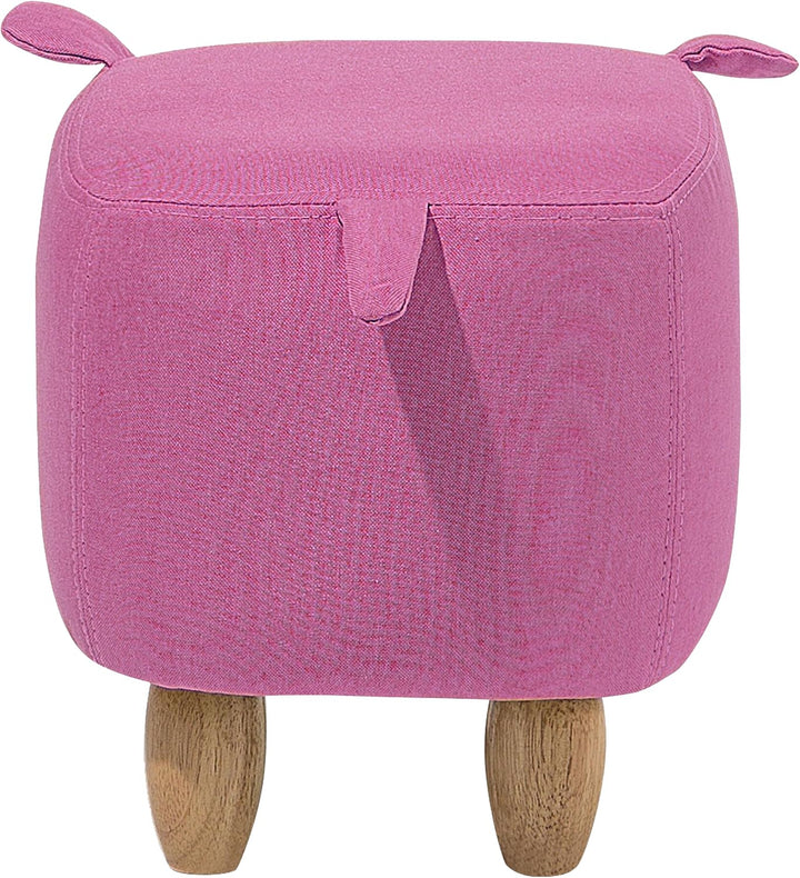 Beliani Verspielter Schweinchen-Hocker in Rosa Tierhocker für Kinder Piggy