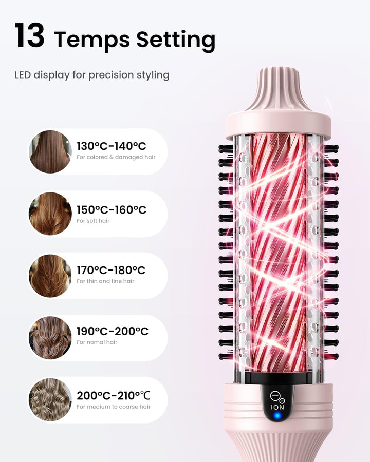 Thermobürste BESTOPE PRO,Thermal Brush 38mm Ionische Lockenbürste Voluminöses Haar,Keramik-Turmalin-