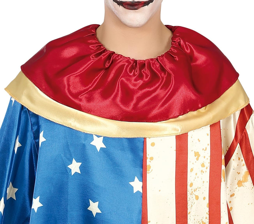 FIESTAS GUIRCA Böser Amerikanischer Clown Halloween Kostüm Herren – USA Horror Clown Kostüm Herren H