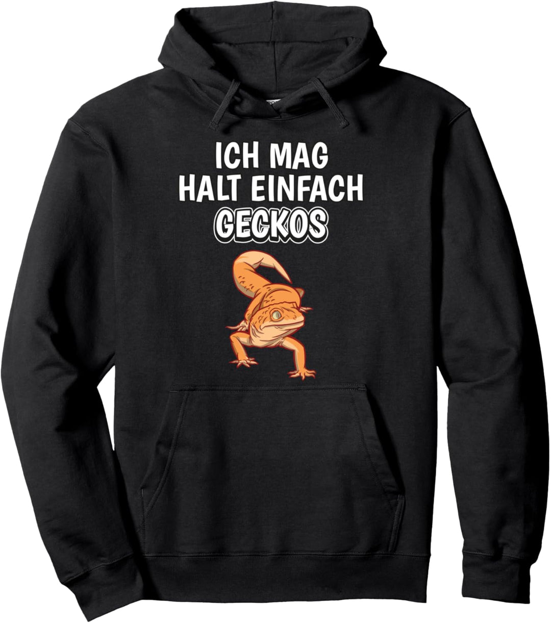 Lustiger Gecko Spruch Ich mag halt einfach Geckos Pullover Hoodie