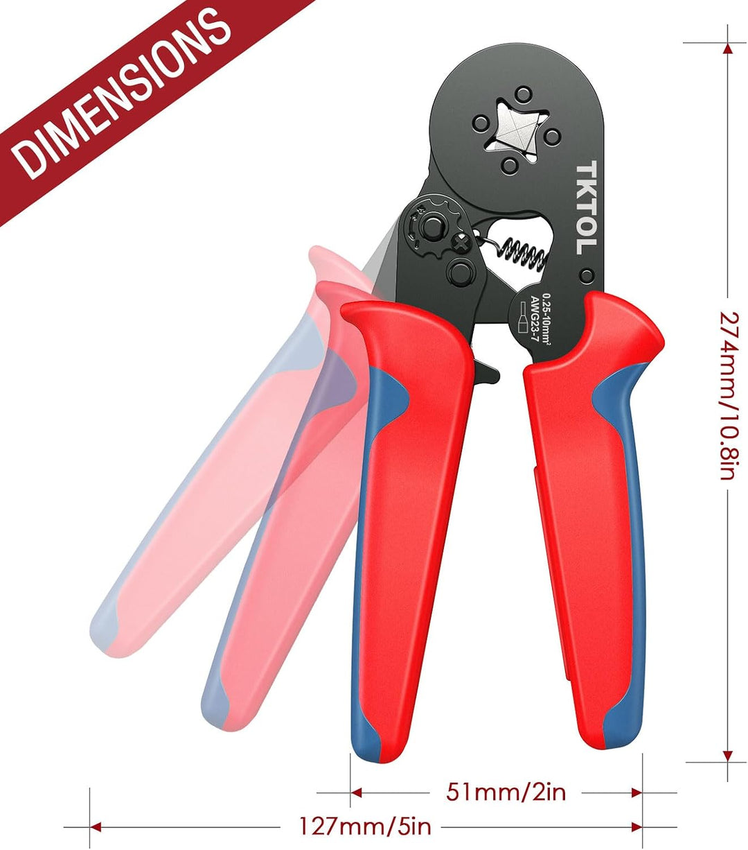 Crimpzange Aderendhülsen Set - TKTOL® Aderendhülsenzange mit 1200 Stück Aderendhülsen Tool Kit für 0